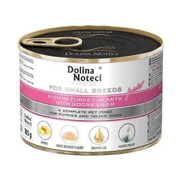 Dolina Noteci Premium для щенков, юниоров собак маленьких пород с сердцем индейки и гусиной печенью, 185 г DN 185 (489) фото