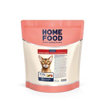 Home Food Беззерновой с уткой и грушей для взрослых кошек, 200г 3118022 фото