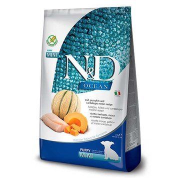 Farmina N&D Ocean Puppy Mini Cod Cantaloupe з тріскою та динею для цуценят дрібних порід 800г 173412 фото