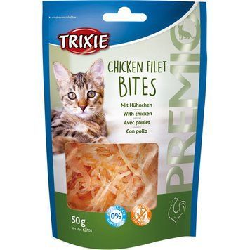Ласощі Trixie Premio Chicken Filet Bites для котів сушене куряче філе 50 г 4011905427010 фото