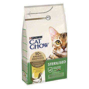 Сухий корм CAT CHOW Sterilised для дорослих стерилізованих котів, з куркою, 1,5 кг 7613032233396 фото