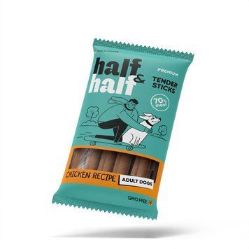 Ласощі для собак Half&Half у формі м'ясних паличок з куркою, 100 г 4823082431779 фото