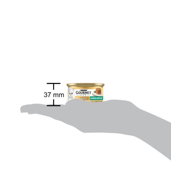 Влажный корм GOURMET Gold "Нежные биточки" для взрослых кошек, с индейкой и шпинатом, 85 г 7613035442245 фото