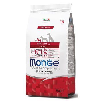 Monge Natural Superpremium Mini Adult &ndash; Сухий корм із куркою для дорослих собак маленьких порід 7,5кг 70004053 фото