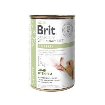 Brit Grain Free Veterinary Diets Diabetes для собак с сахарным диабетом с ягненком и зеленым горошком, 400 г 8595602535910 фото