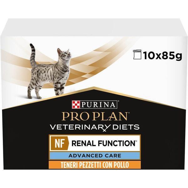 Purina Pro Plan Veterinary Diets NF &mdash; Renal Function Advanced Care Feline Шматочки в підливі з куркою для котів, 10х85 г 7613287873644 фото
