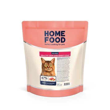 Home Food с лососем и индейкой для взрослых кошек, 200г 3128002 фото