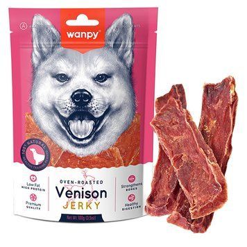 Wanpy Venison Jerky ВАНПІ В&rsquo;ЯЛЕНА ОЛЕНИНА З КАЧКОЮ СЛАЙСИ лакомство для собак , 0.1 кг., Оленина кг. VA-01H фото