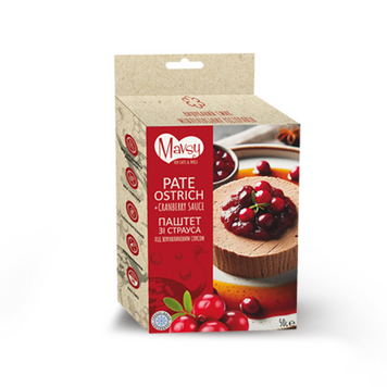 Лакомство для собак от 3-х месяцев Mavsy Freeze dried VENISON MERINGUE WITH ROSE HIPS AND PUMPKIN паштет из страуса под клюквенным соусом, 50 г FDMAVSY04 фото