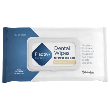 Стоматологічні серветки для собак та котів Plaqtiv+ Dental Wipes, 64 шт 8885 фото