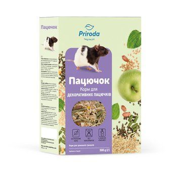 Корм Природа &laquo;Пацючок&raquo; для декоративних пацючків, 500 г 4823082410736 фото