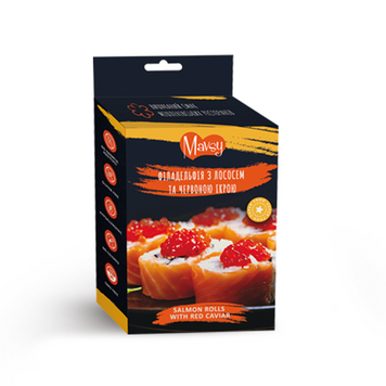Лакомство для собак от 3-х месяцев Mavsy Refined jerky SALMON ROLLS WITH RED CAVIAR филадельфия с лососем и красной икрой, 100 г LSRM01 фото