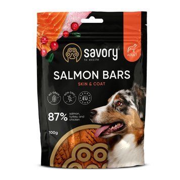 Джерки Savory Bars With Salmon батончики для собак с лососем 100 г 4820261921106 фото