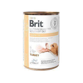 Brit Grain Free Veterinary Diets Hepatic для собак для поддержания функций печени при печеночной недостаточности с индейкой и горохом, 400 г 8595602536030 фото