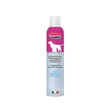 Шампунь-мусс для собак и кошек всех пород с тальком Inodorina Shampoo Mousse Talco, 300 мл 240.0020.004 фото