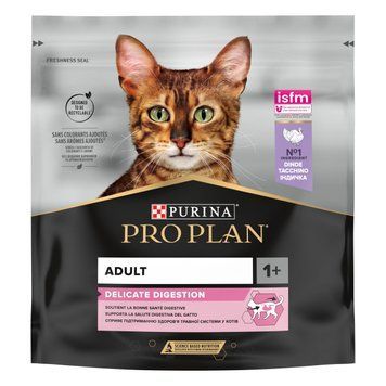 Сухий корм PRO PLAN Adult 1+ Delicate Digestion для дорослих котів з чутливою травною системою, з індичкою, 400 г 7613033568671 фото