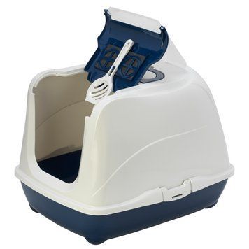 Moderna Flip Cat МОДЕРНА ФЛИП КЕТ закритий туалет з відкидною кришкою для котів, 50х39х37см , Чорничний см., 50(Д) х 39(Ш) х 37(В) см. C230331 фото