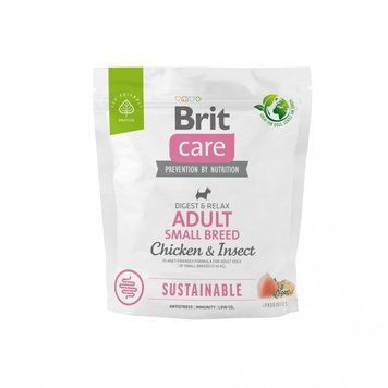 Brit Care Dog Sustainable Adult Small Breed для собак малых пород с курицей и насекомыми, 1 кг 8595602558674 фото