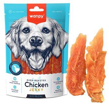 Wanpy Chicken Jerky ВАНПИ ФИЛЕ КУРИЦЫ ВЯЛЕНОЕ лакомство для собак , 0.1 кг. CA-01H фото