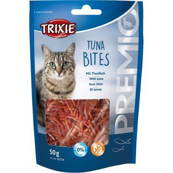 Ласощі Trixie Premio Tuna Bites для котів шматочки з тунцем і куркою 50 г 4011905427348 фото