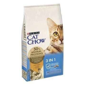 Сухий корм CAT CHOW Feline 3-in-1 для дорослих котів, з формулою потрійної дії, з куркою, 1,5 кг 7613034155139 фото