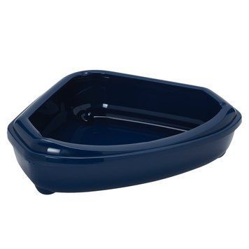 Moderna КОЗІ кутовий туалет з бортиком для котів, 55Х45Х14 см , Чорничний см. C146331 фото