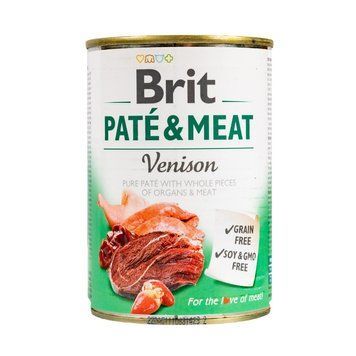 Влажный корм Brit Care Pate & Meat для собак, с олениной, 400 г 8595602530328 фото
