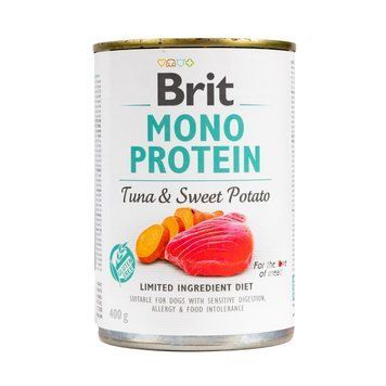 Влажный корм Brit Mono Protein Tuna & Sweet Potato для собак, с тунцем и бататом, 400 г 8595602555383 фото