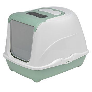Moderna Flip Cat МОДЕРНА ФЛИП КЕТ закритий туалет з відкидною кришкою для котів, 50х39х37см , Cвітло зелений см., 50(Д) х 39(Ш) х 37(В) см. C230378 фото