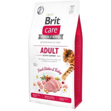 Brit Care Cat Grain Free Adult Activity Support для вуличних та дорослих котів філе індички та курки, 7 кг 8595602540815 фото