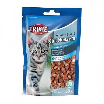 Ласощі Trixie Premio Trainer Snack Mini Fish Nuggets для котів з тунцем та куркою 50 г 4011905427416 фото