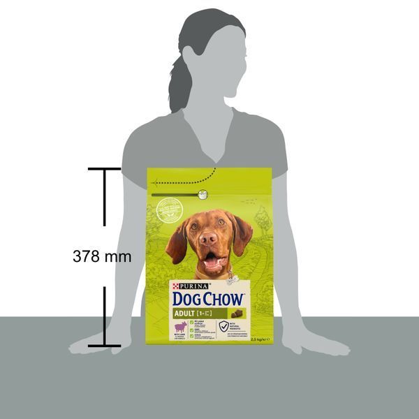 Сухой корм DOG CHOW Adult 1+ для взрослых собак, с ягненком, 2,5 кг 7613034485946 фото