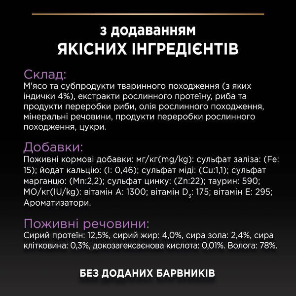 Влажный корм PRO PLAN Kitten Healthy Start для котят, кусочки в соусе, с индейкой, 85 г 7613036093453 фото