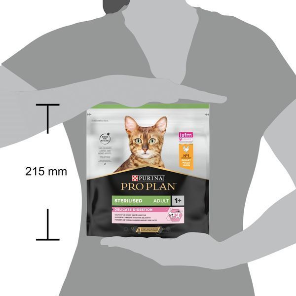 Сухий корм PRO PLAN Sterilised Adult 1+ Delicate Digestion для дорослих стерилізованих котів з чутливим травленням, з куркою, 400 г 7613036544801 фото
