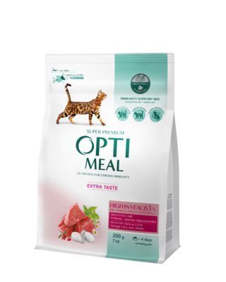 Optimeal Cat Adult High in Veal 4820083906121 фото