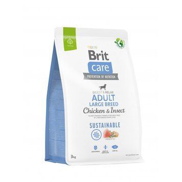Brit Care Dog Sustainable Adult Large Breed для дорослих собак великих порід з куркою та комахами, 3 кг 8595602558759 фото