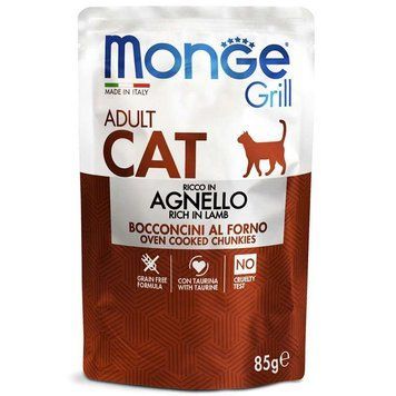 Monge Grill Adult Cat Lamb &ndash; Консервований корм з ягнятком для дорослих котів 85г 70013628 фото