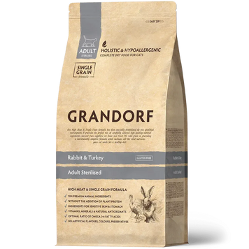 Grandorf RABBIT & TURKEY STERILISED кролик с индейкой, 400 г 82502 фото