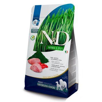 Farmina N&D Spirulina Medium Maxi Lamb з ягням для собак середніх і великих порід 2кг 177876 фото