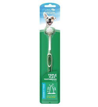 Зубна щітка для собак малих порід TropiClean Fresh Breath Tripleflex 002173 фото
