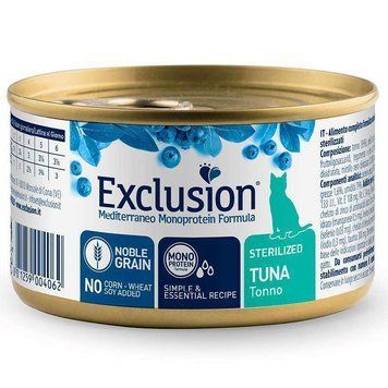 Exclusion Sterilized Tuna з тунцем для стерилізованих котів 85г 05209 фото