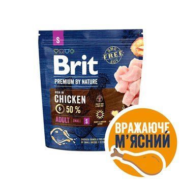 Brit Premium Adult S 1кг 8595602526284 фото