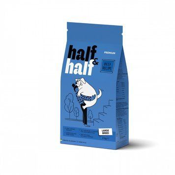 Half Half Dog Large Beef &ndash; сухой корм Халф Халф с говядиной для собак больших пород 2кг 4820261920765 фото