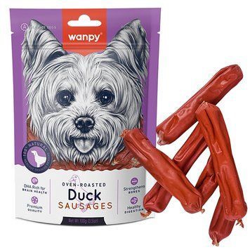 Wanpy Duck Sausages ВАНПИ СОСИСКИ С УТКОЙ лакомство для собак , 0.1 кг., Качка кг. SA-02H фото