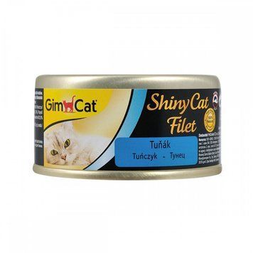 Вологий корм GimCat Shiny Cat Filet для котів, тунець, 70 г 4002064413815 фото