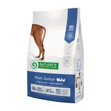 Nature's Protection Maxi Junior Large Breeds Сухий корм для цуценят великих порід з м'ясом птиці, 18 кг NPB46036 фото