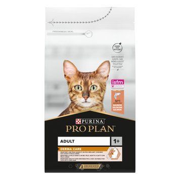 Сухой корм PRO PLAN Adult 1+ Derma Care для взрослых кошек для поддержания здоровья кожи и красоты шерсти, с лососем, 400 г 7613036544962 фото
