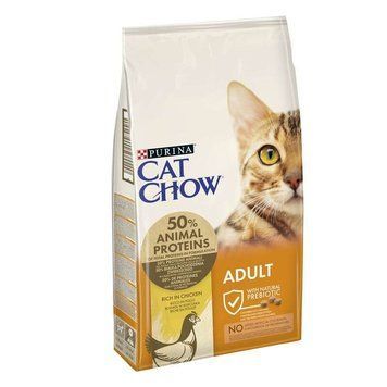 Сухий корм CAT CHOW Adult для дорослих котів, з куркою, 15 кг 5997204514127 фото