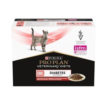 Purina Pro Plan Veterinary DM St/Ox &mdash; Diabetes Managment Feline Кусочки с говядиной для кошек, 10х85г 8445290093523 фото
