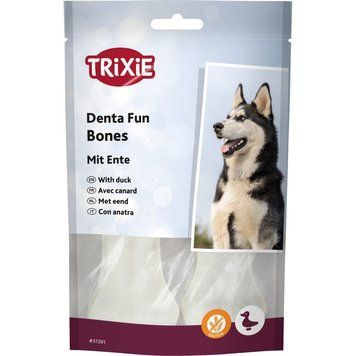 Denta Fun Duck Chewing Bones &ndash; Кісточки жувальні з качкою для собак ТМ &ldquo;Trixie&rdquo; 1шт 4011905313917 фото